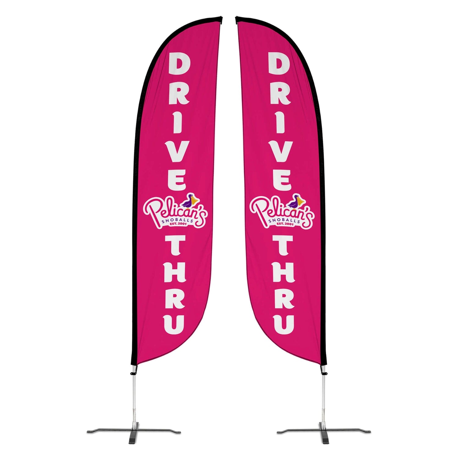 Pelican's Snoballs "Drive-Thru" 12ft Feather Flag 10M1200474