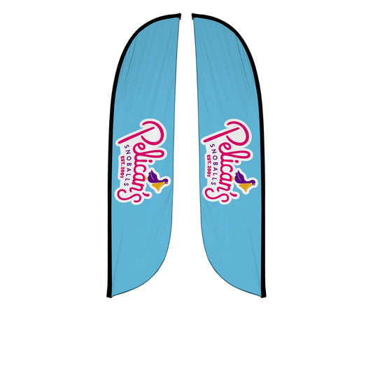 Pelican's Snoballs "Logo" 12ft Feather Flag 