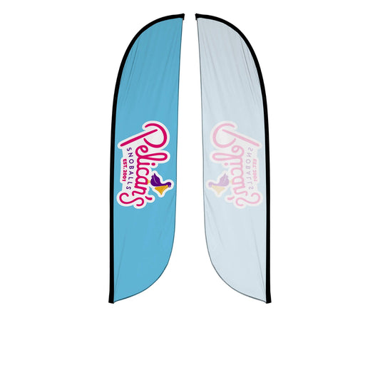 Pelican's Snoballs "Logo" 12ft Feather Flag 