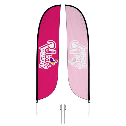 Pelican's Snoballs "Logo" 12ft Feather Flag 