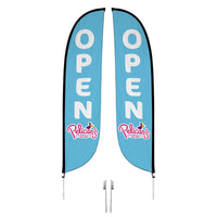 Pelican's Snoballs "Open" 12ft Feather Flag 10M1200455