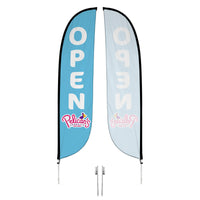 Pelican's Snoballs "Open" 12ft Feather Flag 10M1200452