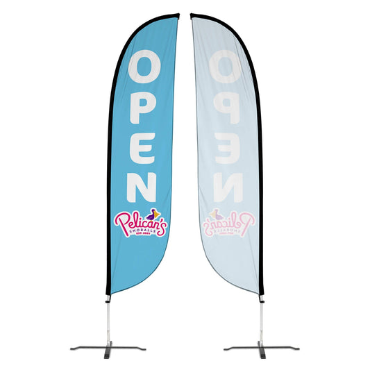 Pelican's Snoballs "Open" 12ft Feather Flag 10M1200453