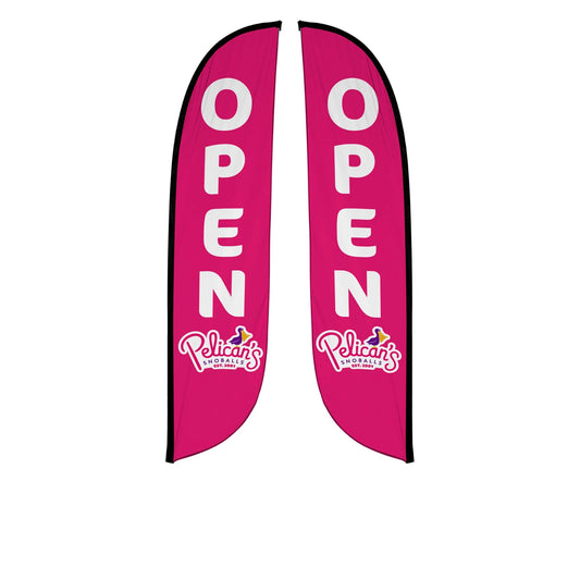 Pelican's Snoballs "Open" 12ft Feather Flag 10M1200460