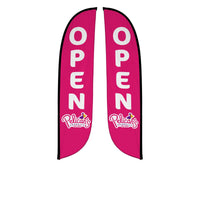 Pelican's Snoballs "Open" 12ft Feather Flag 10M1200460