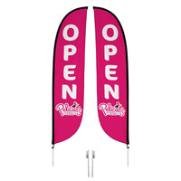 Pelican's Snoballs "Open" 12ft Feather Flag 10M1200461
