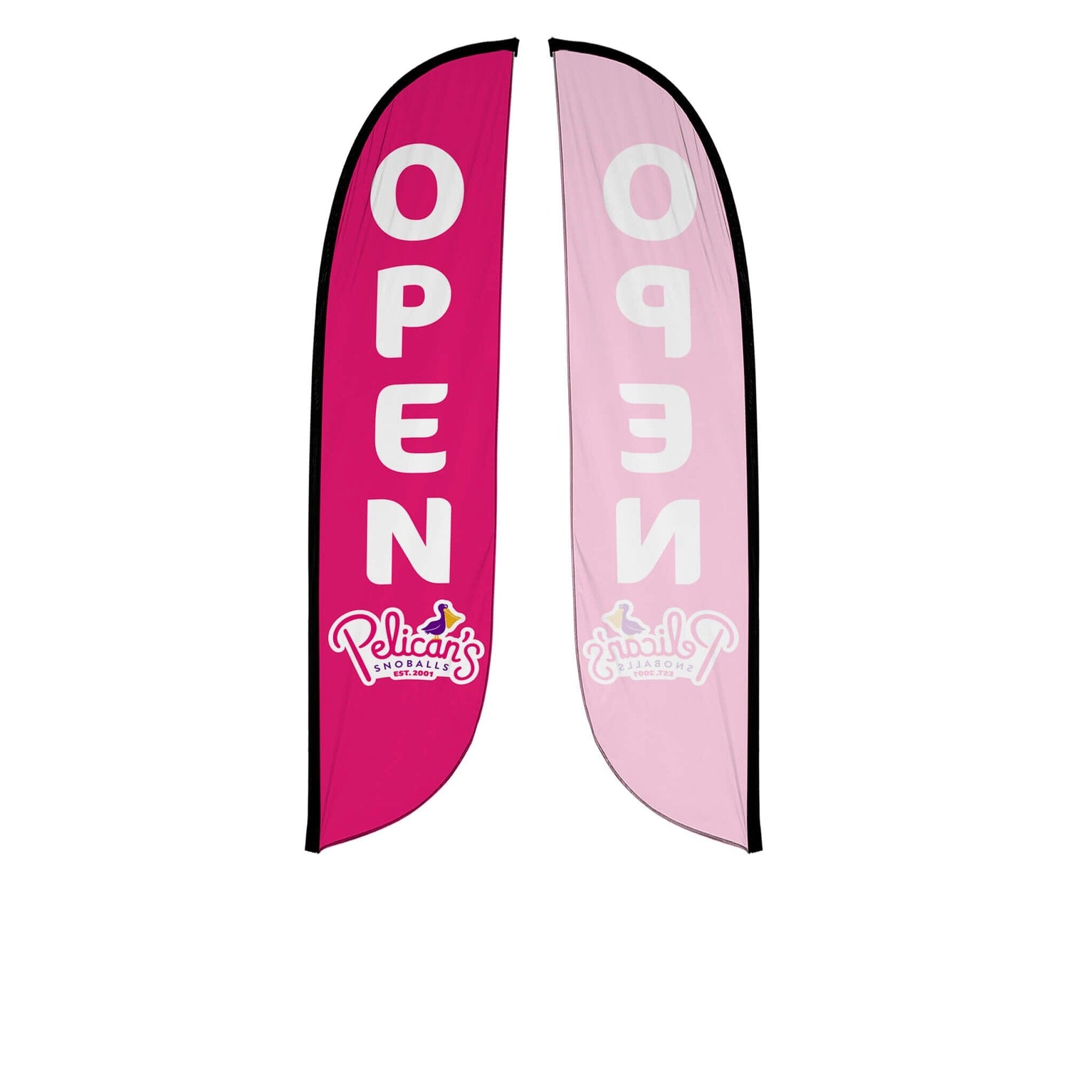 Pelican's Snoballs "Open" 12ft Feather Flag 10M1200457
