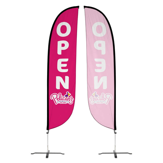 Pelican's Snoballs "Open" 12ft Feather Flag 10M1200459