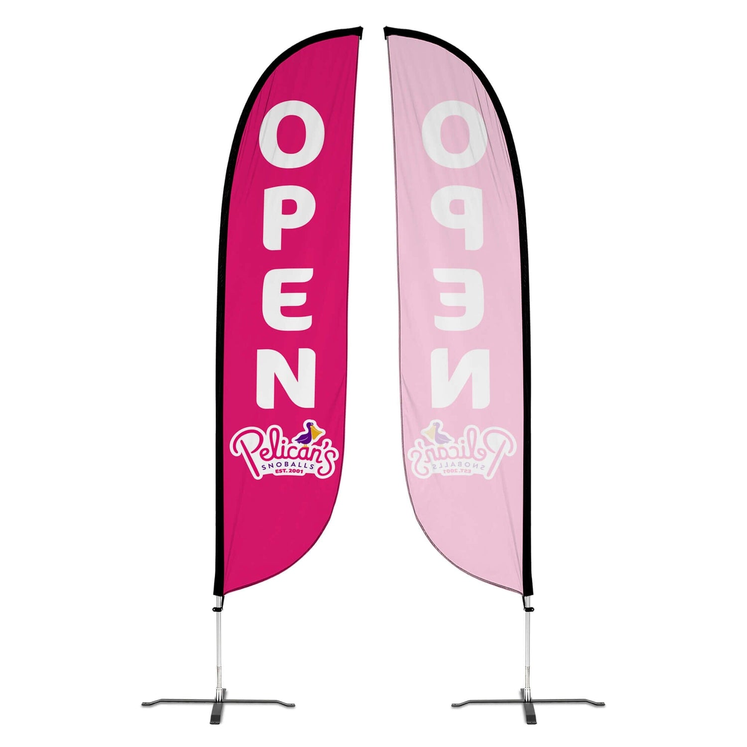 Pelican's Snoballs "Open" 12ft Feather Flag 10M1200459