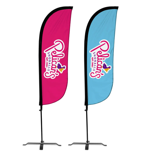 Pelican's Snoballs "Logo" 5ft Feather Flag 