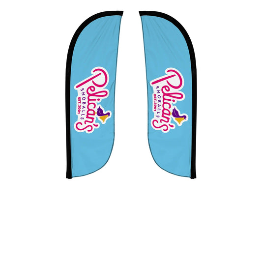 Pelican's Snoballs "Logo" 5ft Feather Flag 10M1200490