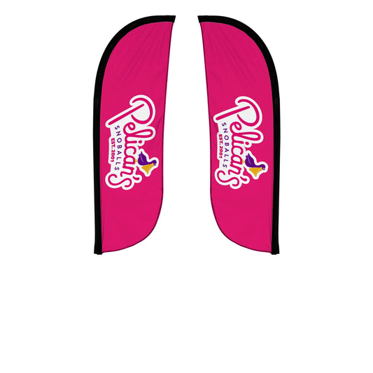 Pelican's Snoballs "Logo" 5ft Feather Flag 10M1200496
