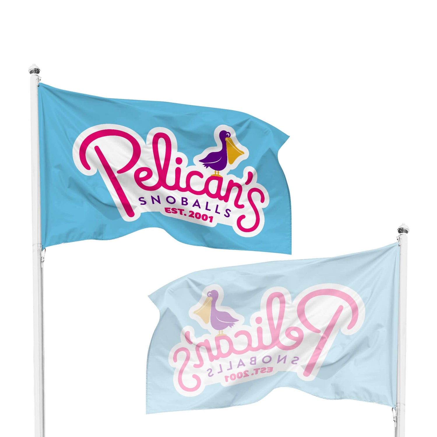 Pelicans Snoballs Pole Flag - 3ft X 5ft 10M1200499