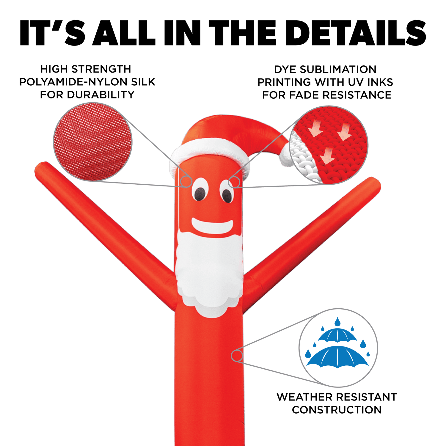 Santa Disguise Air Dancers® Inflatable Tube Man 