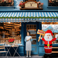 6ft Santa Advertising Inflatable with "Sale" Sign 