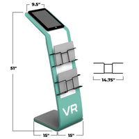 Trade Show Display Tower with Shelves & Media Stand