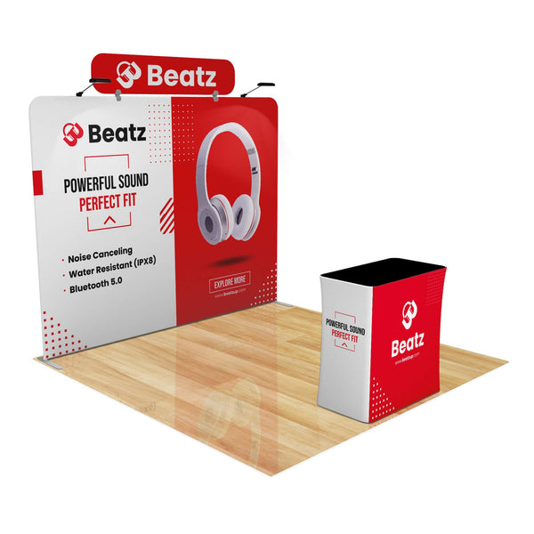 Trade Show Display with Tension Fabric Backdrop