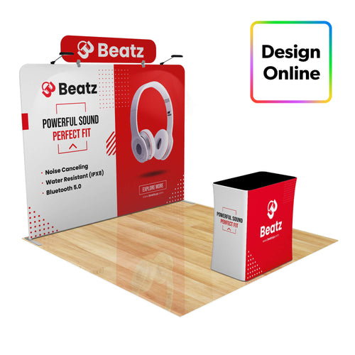 Trade Show Display with Tension Fabric Backdrop