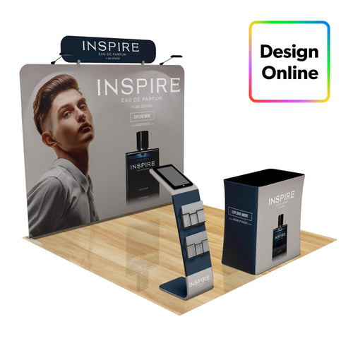 Trade Show Booth with Media Stand