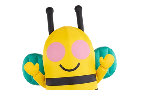 Inflatable bee mascot