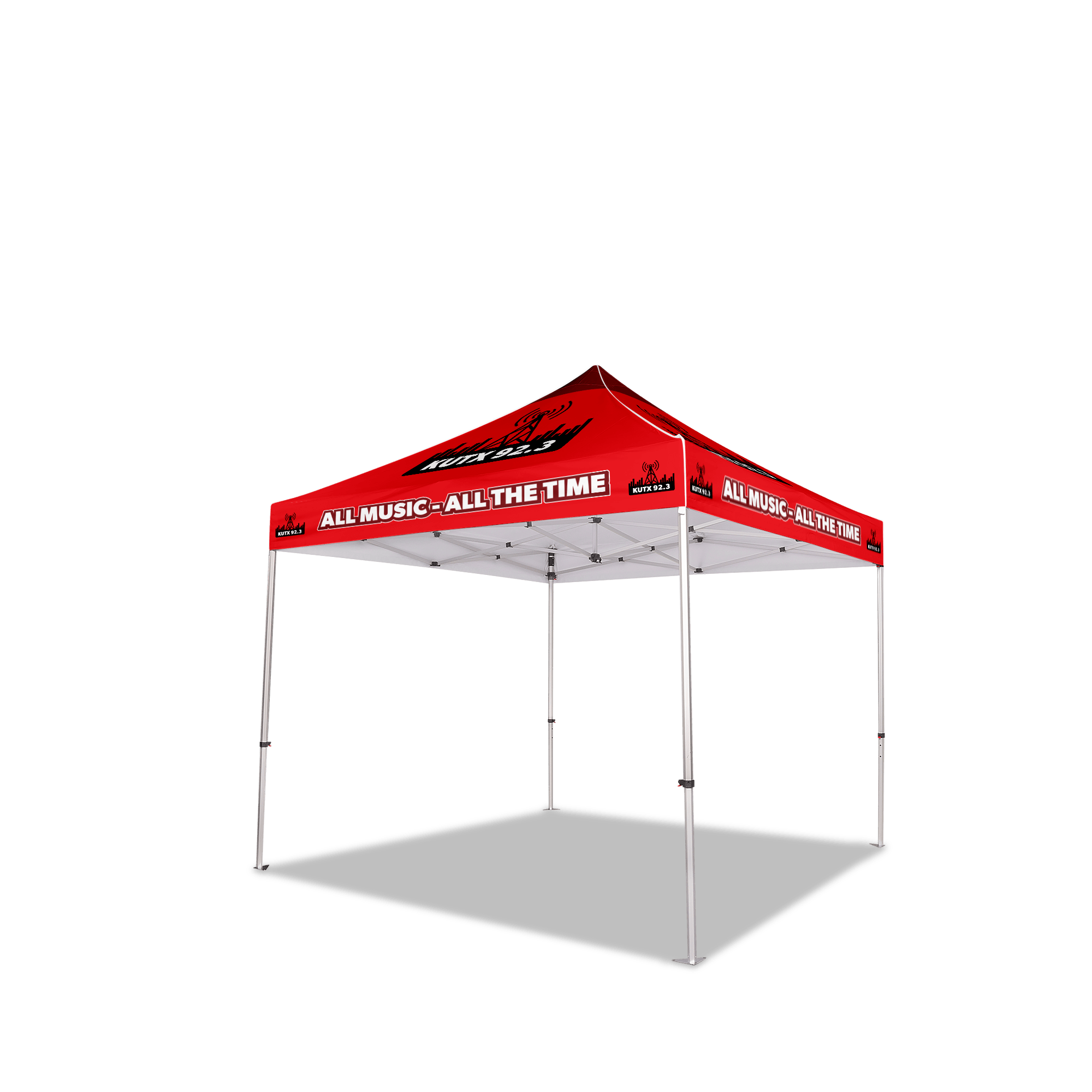Custom Canopy Tent with Full Back Wall, Half Side Walls & Table Cover
