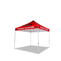 Custom Canopy Tent with Full Back Wall, Half Side Walls & Table Cover