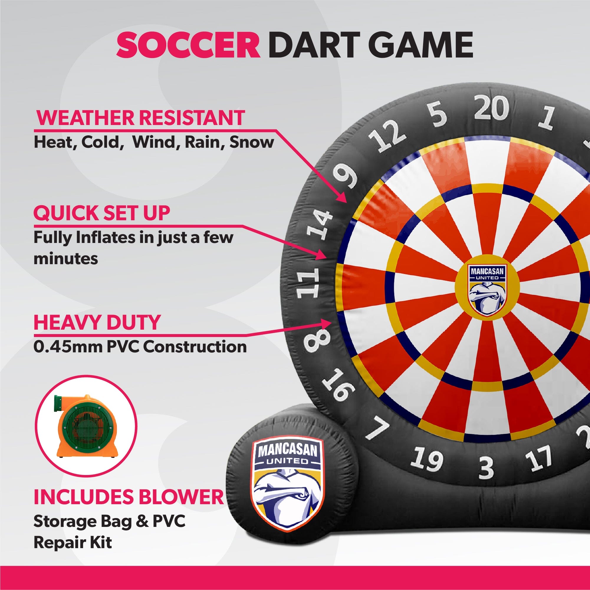 Custom Giant Soccer Dart Game