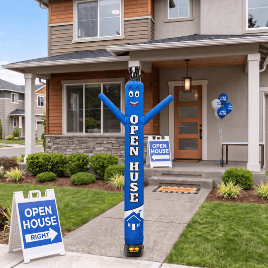 Air Dancers® Originals Inflatable Tube Man Open House Blue