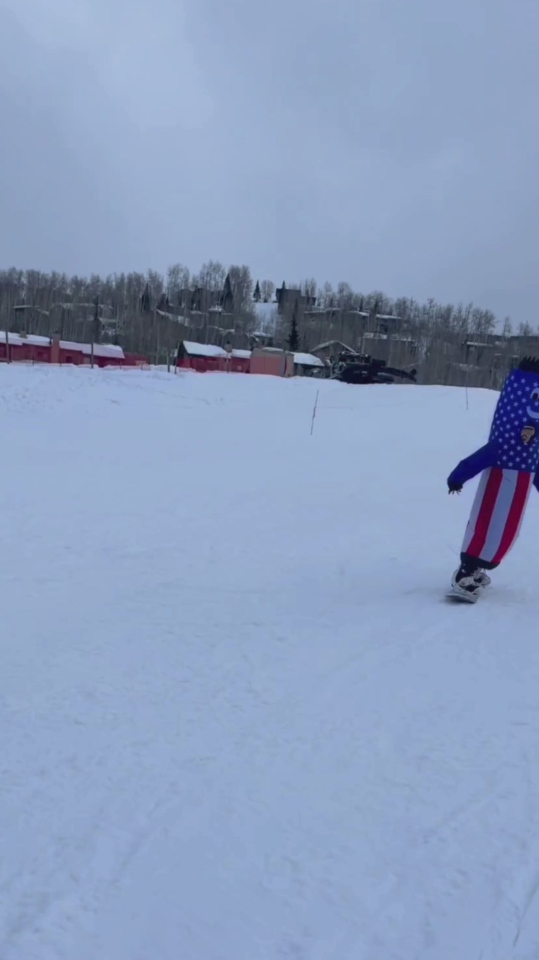 Air Dancers inflatable tube man costume snowboarding