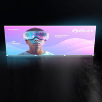 20ft SEG backlit trade show display, front view