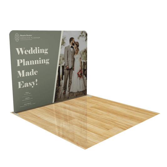 10ft Tension Fabric Trade Show Display with Portable Banner