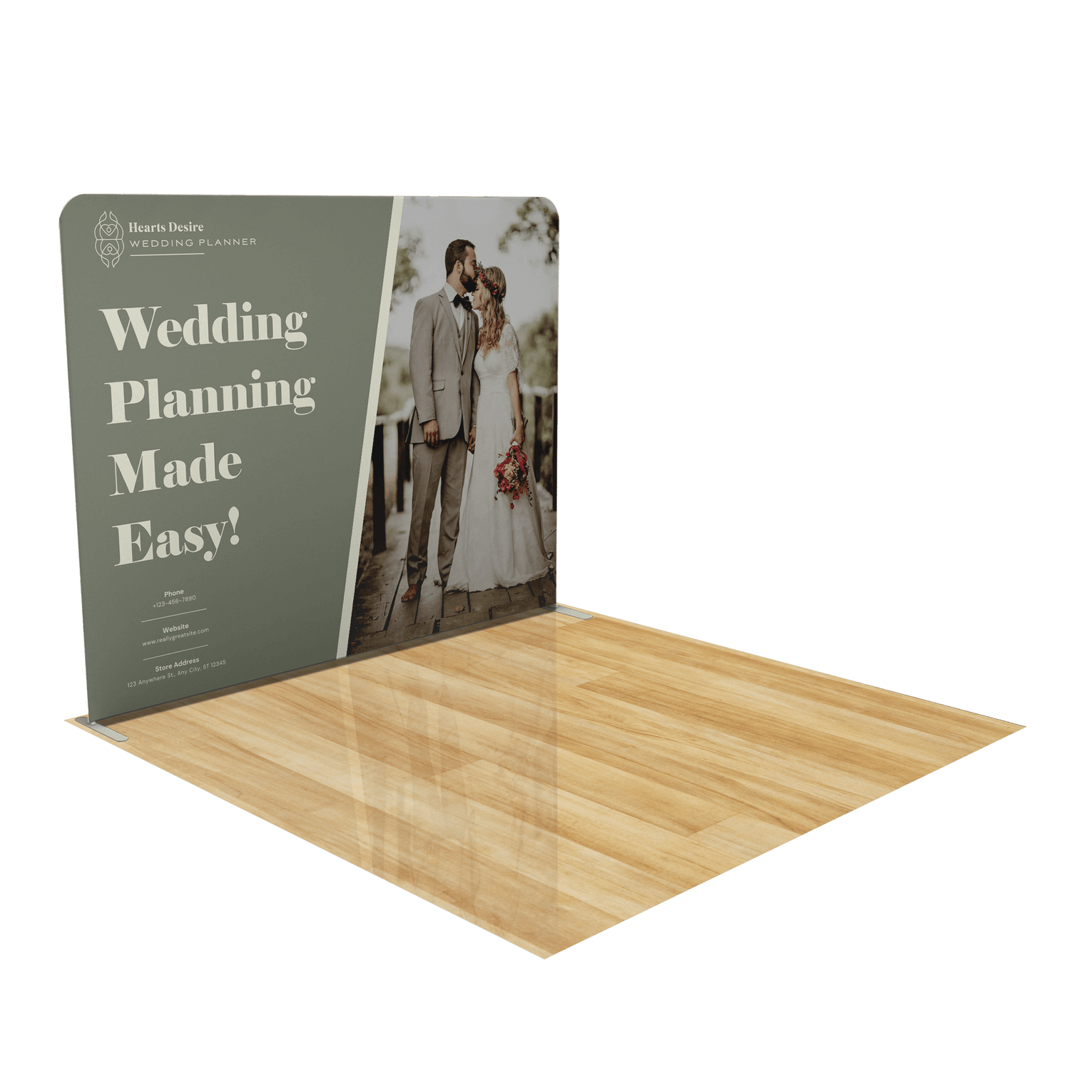 10ft Tension Fabric Trade Show Display with Portable Banner