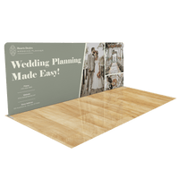 20ft Tension Fabric Trade Show Display with Portable Banner