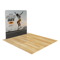 8ft Trade Show Display with Waterfall Shelving