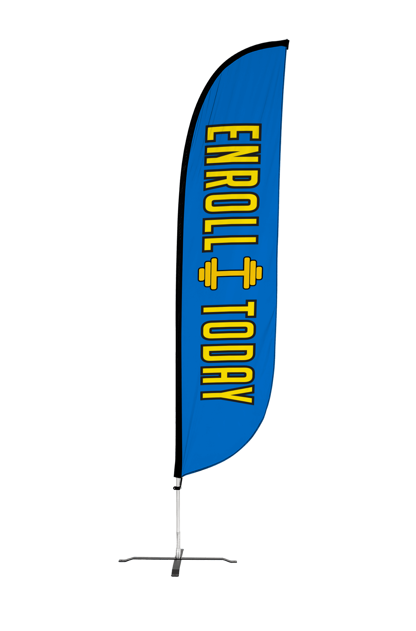 Gym Enroll Today Feather Flag Blue 