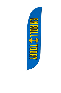 Gym Enroll Today Feather Flag Blue 