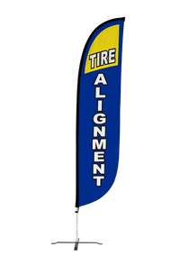 Tire Alignment Feather Flag Blue 