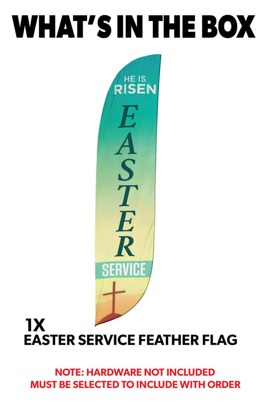 Easter Service Church Feather Flag 