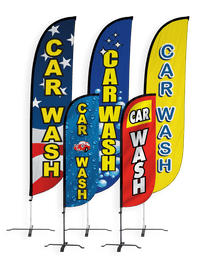 Car Wash Feather Flag 