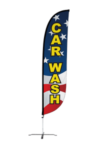 Car Wash Feather Flag 