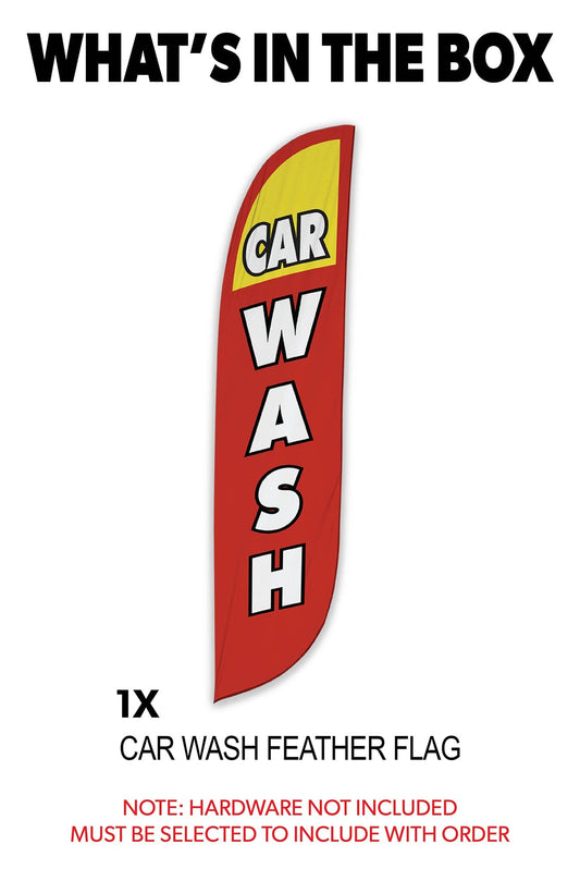 Car Wash Feather Flag 