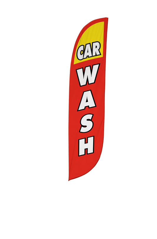 Car Wash Feather Flag 