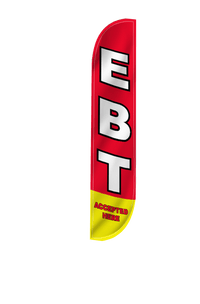EBT Accepted Here Feather Flag 