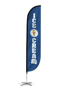 Ice Cream Feather Flag Blue 