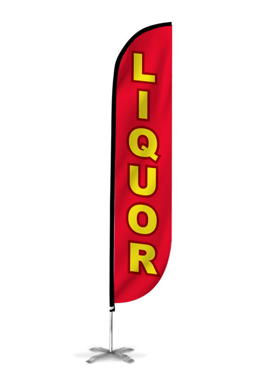 Liquor Feather Flag