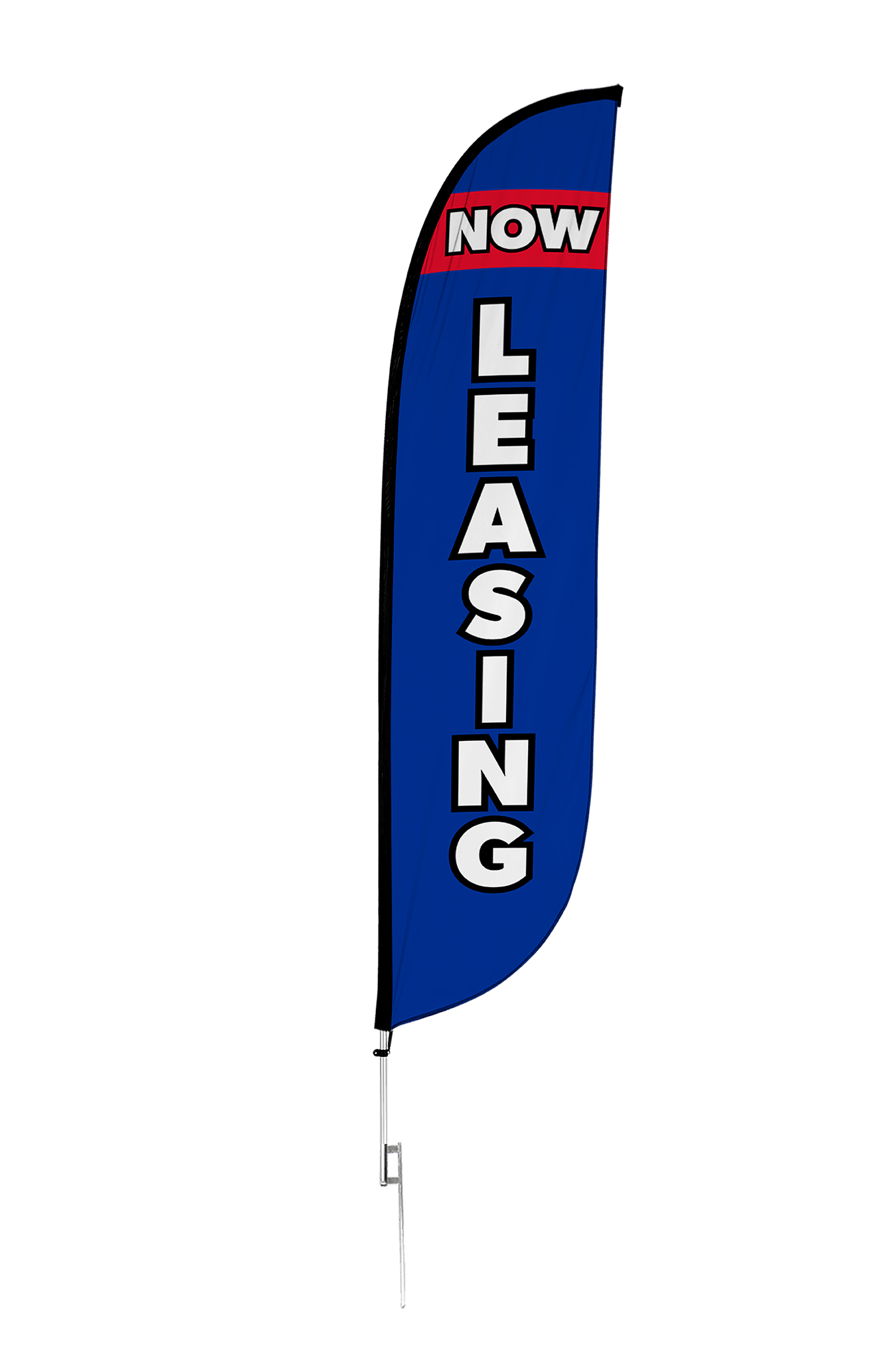 Now Leasing Feather Flag Blue & Red 