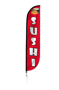 Sushi Feather Flag Red 