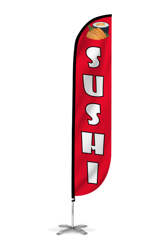 Sushi Feather Flag Red 