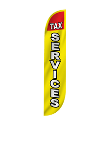 Tax Services Feather Flag in Yellow 