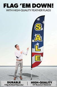 Sale Feather Flag Red White Blue 